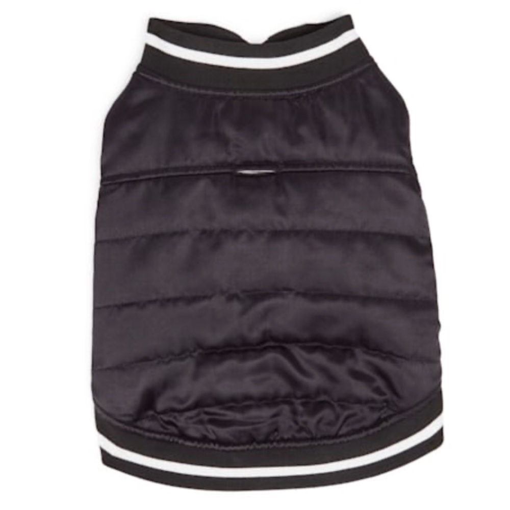 NWT YOULY black dog vest jacket L